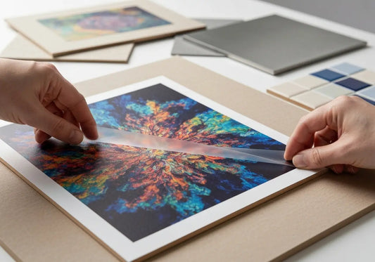 Lifting image transfer film off of substrate
