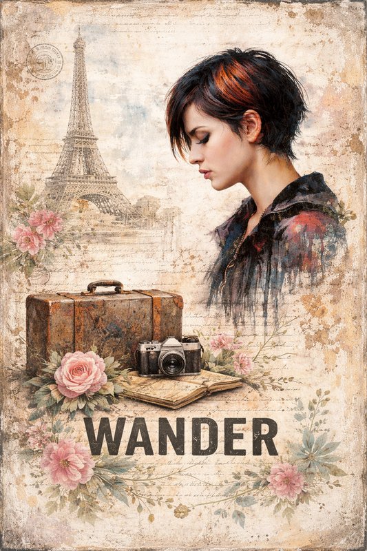 Mixed media art created with inkjet image transfer and direct inkjet printing