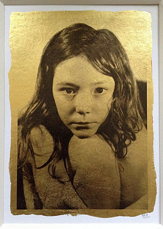 "Ambra" on Gilded Hahnemuhle Bamboo Paper