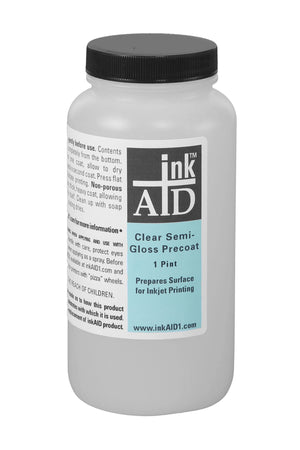 inkAID Clear Semi-Gloss Inkjet and ink receptive coating used for inkjet printing on porous materials. It works well in inkjet printed digital mixed media art.